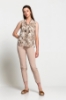 Picture of Woman Beige 0 Leopard Patterned Silvery Shirt