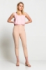 Picture of Woman Beige Normal Waist Skinny Trotter Work Trousers