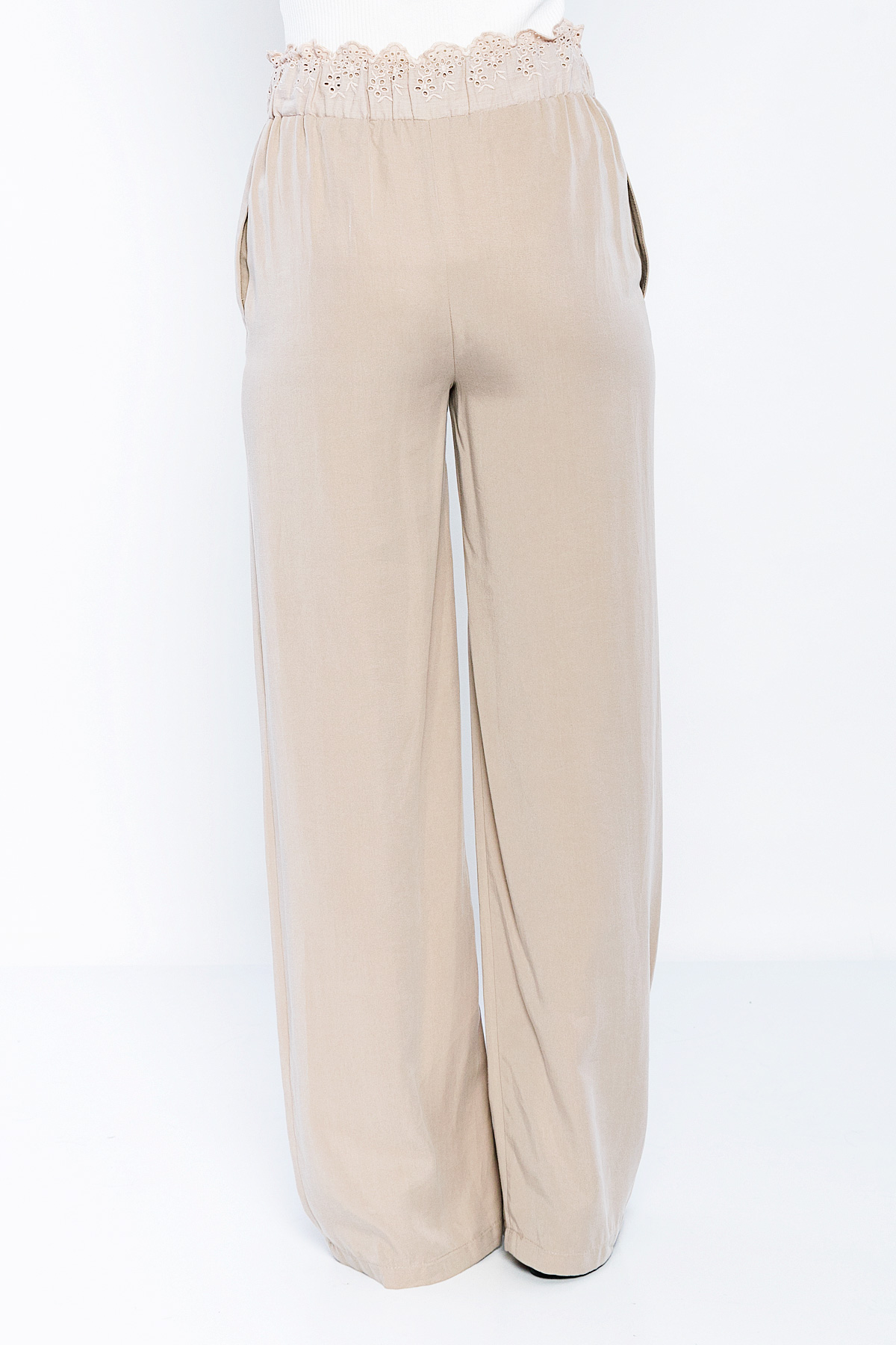 Picture of Woman Beige Safari Loose Trotter Trousers