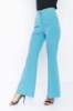 Picture of Woman Mint Classical Flare Trotter Trousers