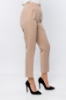 Picture of Woman Beige Couple Buttoned Work Trousers