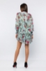Picture of Woman Mint Long Maxi Sleeved pleated Chiffon Dress
