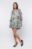 Picture of Woman Mint Long Maxi Sleeved pleated Chiffon Dress