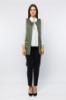 Picture of Woman Khaki pockets Sequined Waistcoat