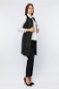 Picture of Woman Black Behind Chiffon Night Night Wear Waistcoat