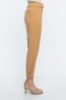 Picture of Woman Camel waist folded trotter Buttoned Trousers
