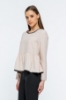 Picture of Woman Beige piping Loose Work Blouse