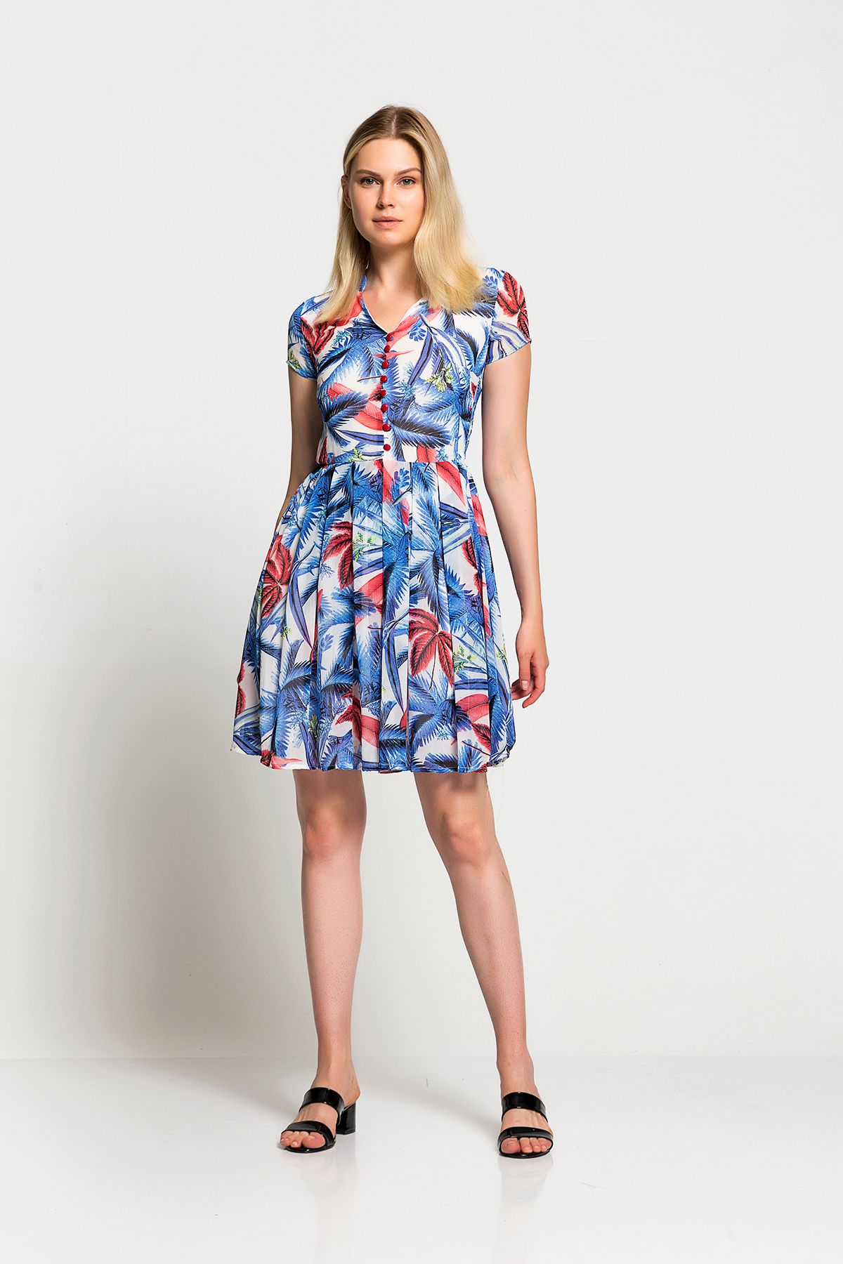 Picture of flower Patterned Chiffon Summery Dress