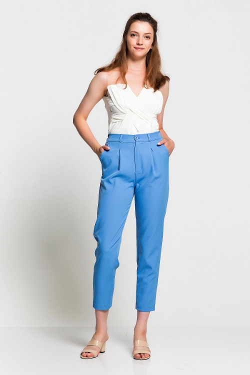 Picture of Woman Ecru Snap Design Blouse