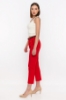 Picture of Woman Red Skinny Trotter Belt Detayli High Waist Trousers