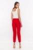 Picture of Woman Red Skinny Trotter Belt Detayli High Waist Trousers