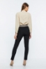 Picture of Woman Black Skinny Trotter High Waist Two Colour Trousers