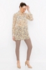 Picture of Woman Beige Patterned Buttoned Tunic