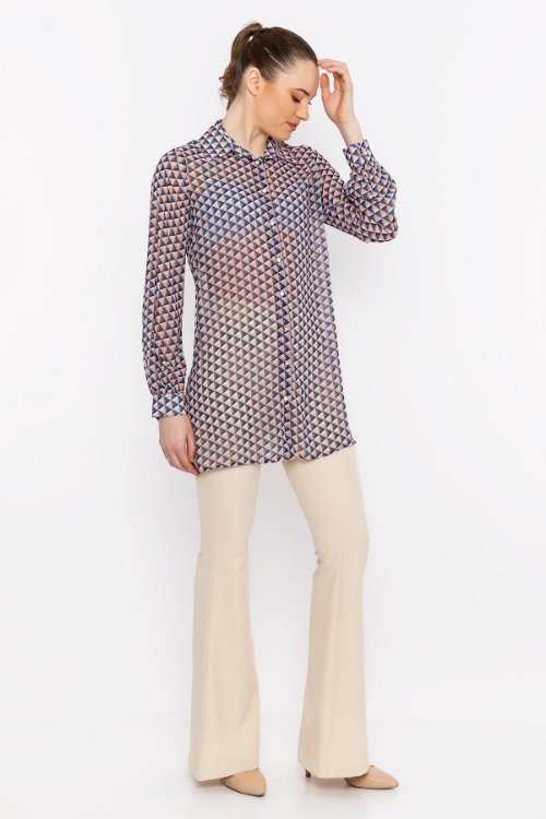 Picture of Patterned Buttoned Tunic