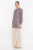 Picture of Woman Sax Patterned Buttoned Tunic