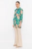 Picture of Woman Mint Patterned Buttoned Tunic