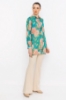 Picture of Woman Mint Patterned Buttoned Tunic