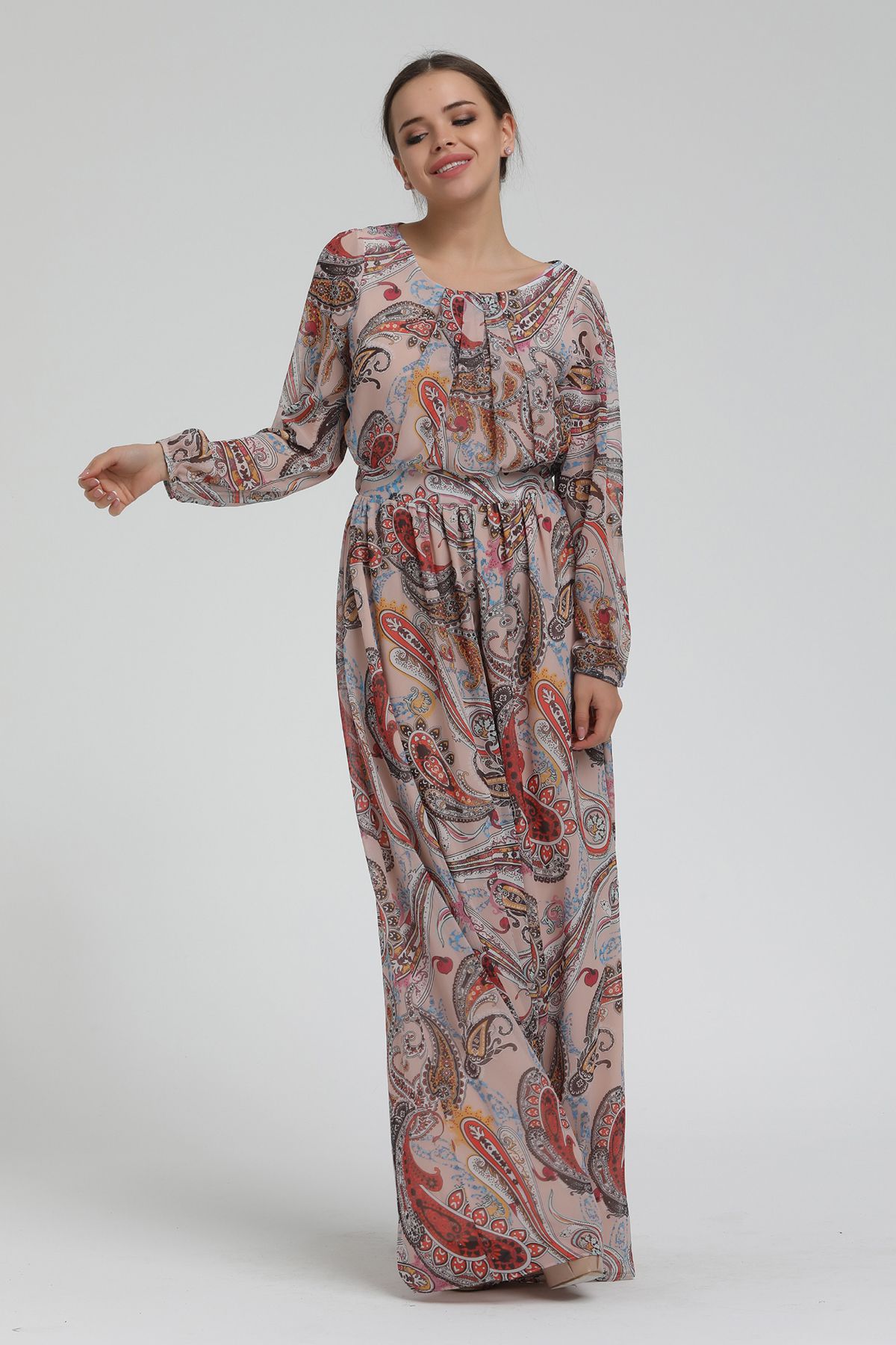 Picture of Patterned Long Maxi Dress