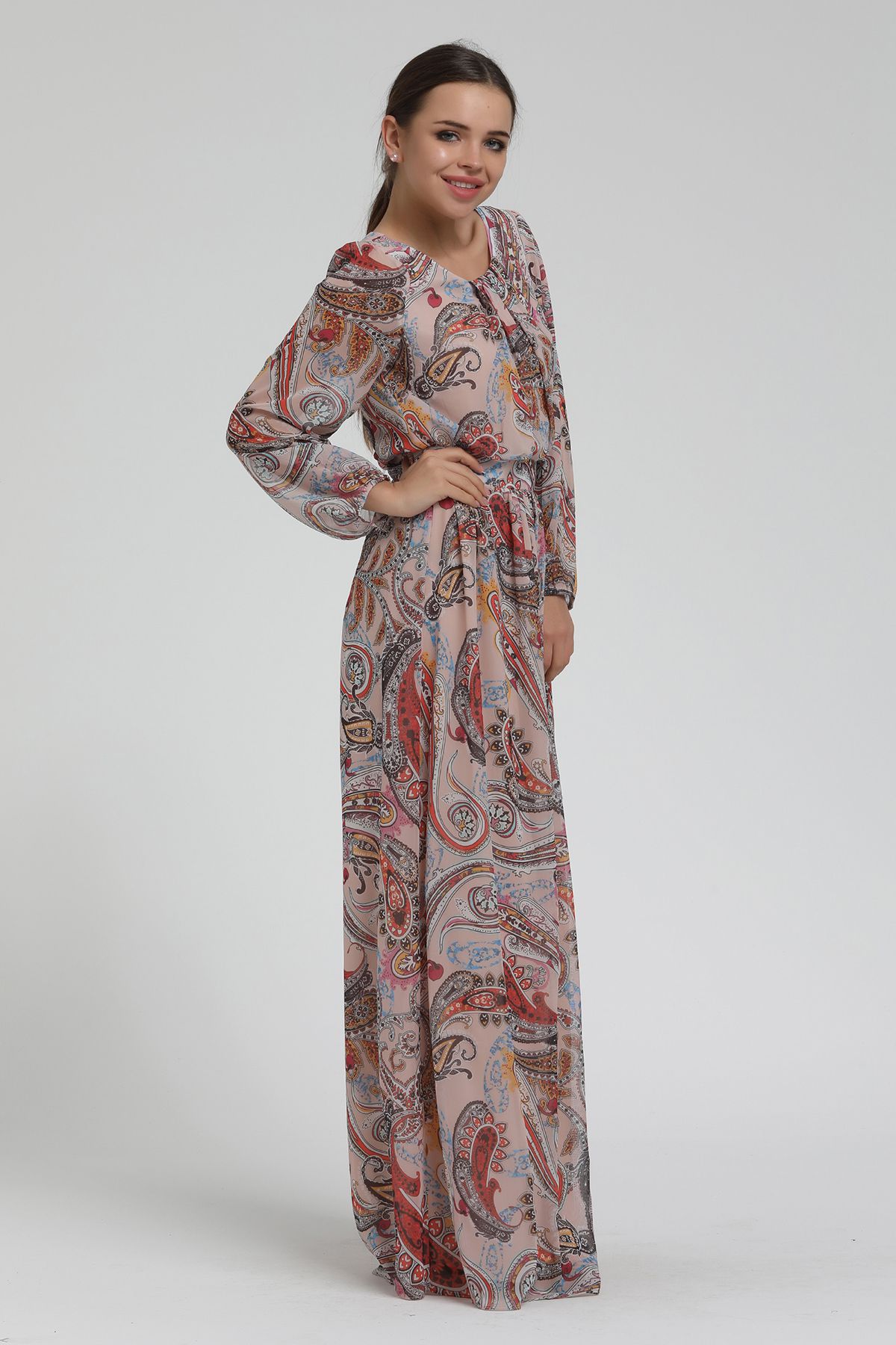 Picture of Patterned Long Maxi Dress