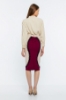 Picture of Woman Purple Knee Length Lace Classical Skirt