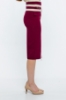Picture of Woman Purple Knee Length Zipper Detailed Classical Skirt