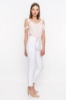 Picture of Woman White Button Detailed Classical Cut Trousers