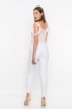Picture of Woman White Button Detailed Classical Cut Trousers