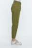 Picture of Woman Khaki Gabardine mom Cut Trousers