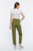 Picture of Woman Khaki Gabardine mom Cut Trousers