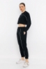 Picture of Woman Black Two Thread Sport Sport wear Tracksuit Suit