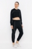 Picture of Woman Black Two Thread Sport Sport wear Tracksuit Suit