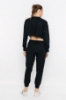 Picture of Woman Black Two Thread Sport Sport wear Tracksuit Suit