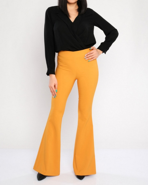 Picture of Woman Saffron Flare Trotter Classical Trousers