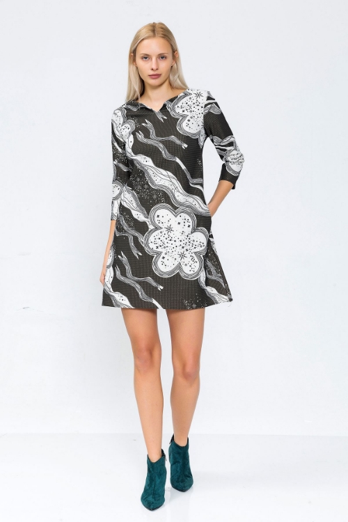 Picture of Woman Anthracite Daily Loose Dress