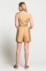 Picture of Woman Beige Belted Short Overall