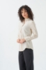 Picture of Woman Beige Long Maxi Sleeve casual Shirt
