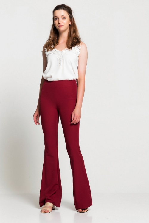Picture of High Waist Flare Trotter Trousers