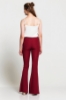 Kadın Bordo Yüksek Bel İspanyol Paça Pantolon resmi