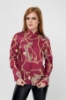 Picture of Woman Bordeux Maroon Chain Pattern Shirt