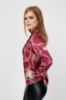 Picture of Woman Bordeux Maroon Chain Pattern Shirt