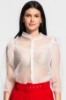 Picture of Woman Ecru Transparent Shirt