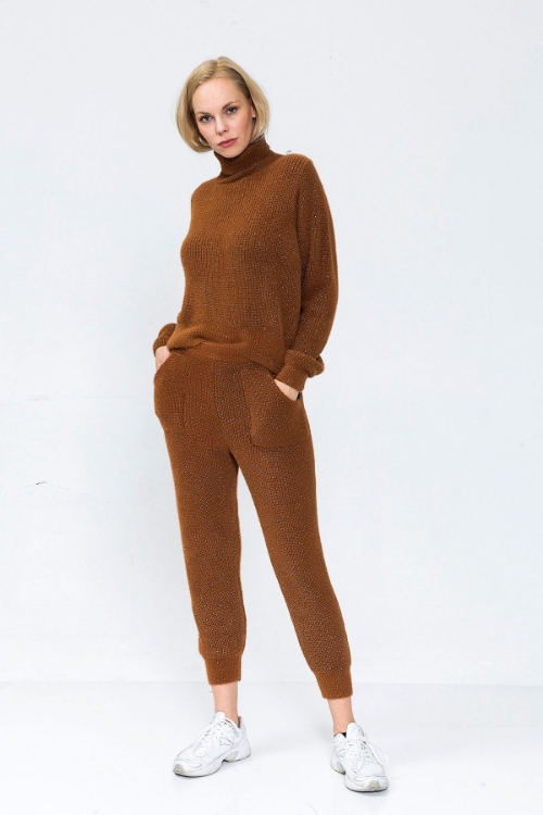 Picture of Woman Brown turtleneck Pullover
