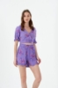 Picture of Woman Purple Mini Viscose Short