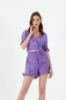 Picture of Woman Purple Mini Viscose Short
