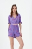 Picture of Woman Purple Mini Viscose Short