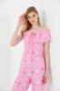 Picture of Woman Pink Madonna Neck Large Trotter Viscose Overall