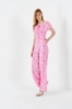 Picture of Woman Pink Madonna Neck Large Trotter Viscose Overall