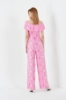 Picture of Woman Pink Madonna Neck Large Trotter Viscose Overall