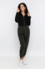 Picture of Woman Black Hooded Zipped sweatshirt