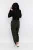 Picture of Woman Black Hooded Zipped sweatshirt